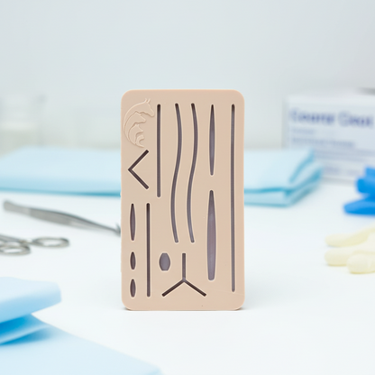 Suture practice pad in professional medical setting